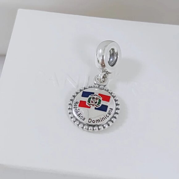 Pandora Dominican Republic Exclusive Dangle Charm S925 Silver Bracelet Pendant - Picture 6 of 7